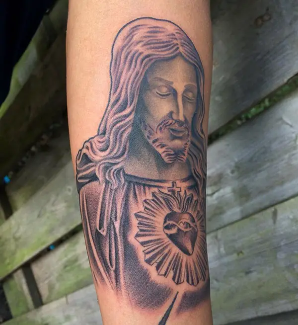 Jesus with His Heart Tattoo