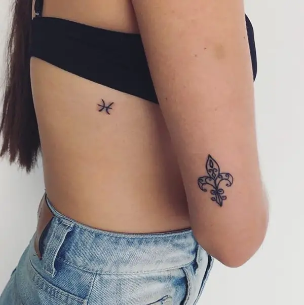 Small Fleur-De-Lis Tattoo Design