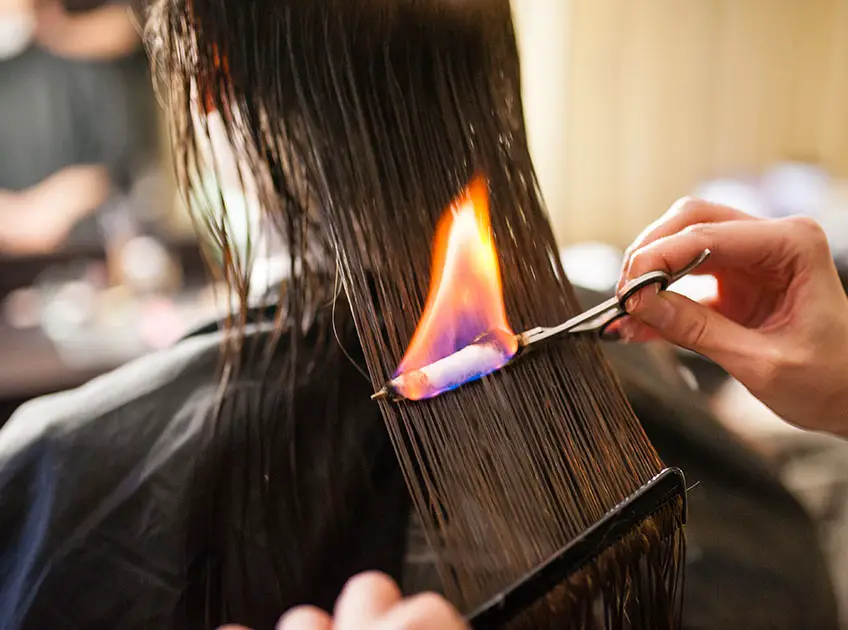 what happens if you burn your hair with a lighter