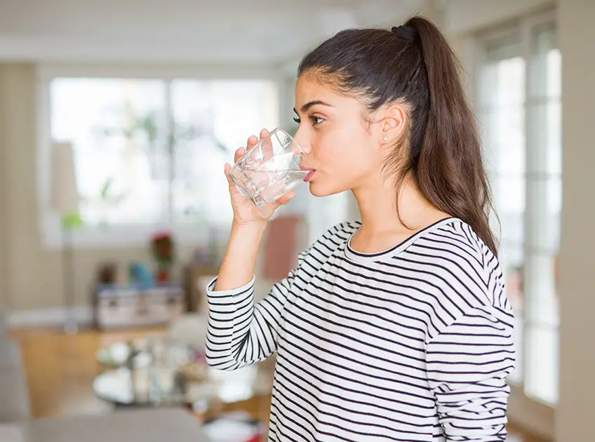 how long to wait to take temperature after drinking water