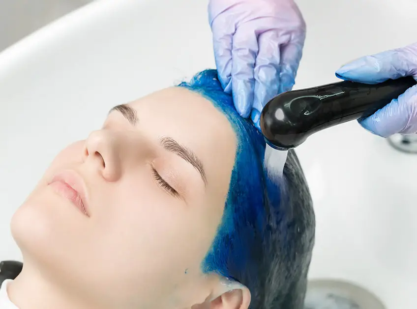 how to get blue out of hair