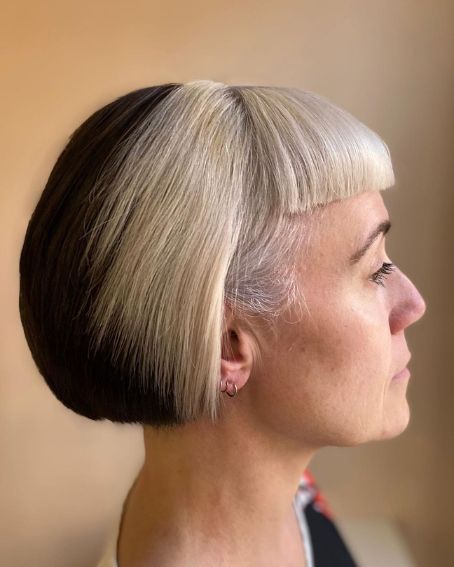Box bob hairstyle For Women Over 50