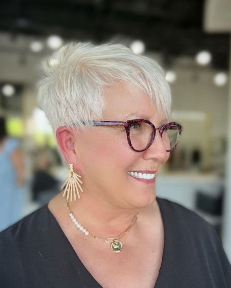 Side swept wispy bangs Haircut For Women Over 50