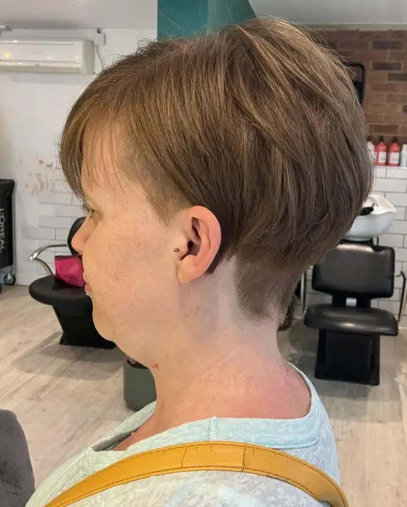 Bronde Pixie Bob Hairstyle For Women Over 50