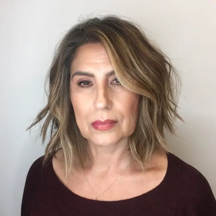 Neutral Bronde with Warm-Toned Highlights hairstyle For Women Over 50