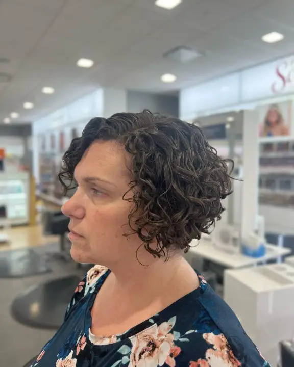 Sculpted Curly Pixie haircut For Women Over 50
