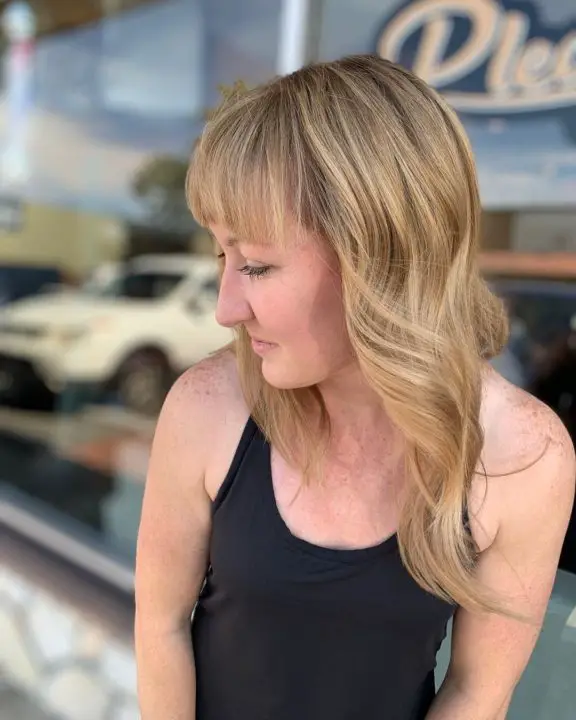 Shoulder Length Haircut With Bangs For Women Over 50