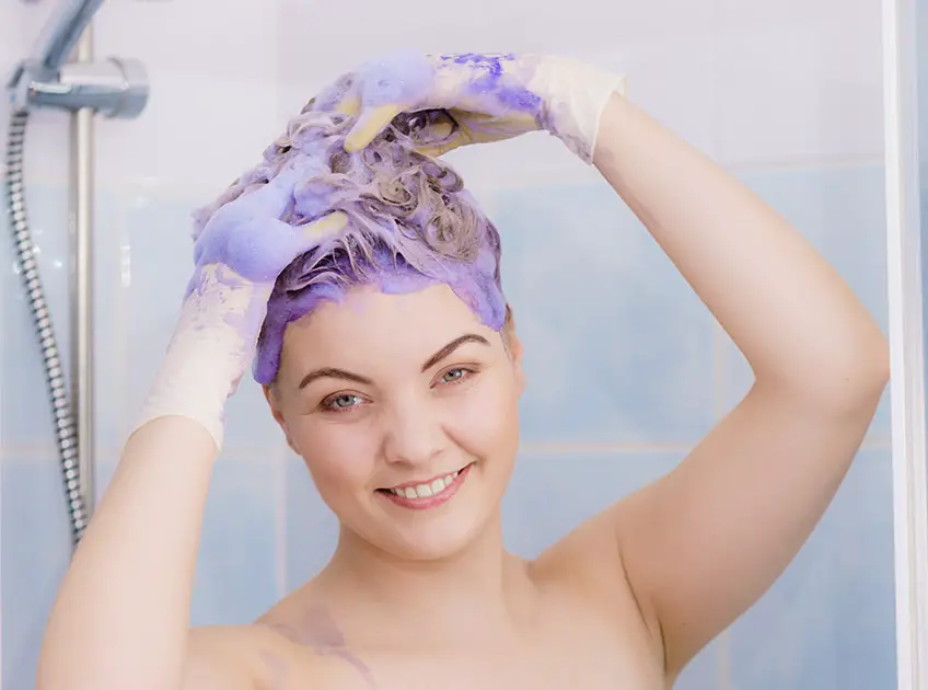 Purple Shampoo on White Hair