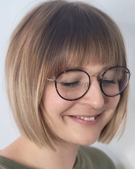 Sleek Bob With Bangs