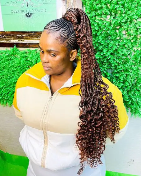 Stitch Braids With Curly Ends