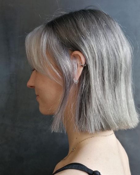 Whimsical Grey Bob