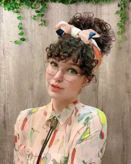 Curly Updo With Bangs
