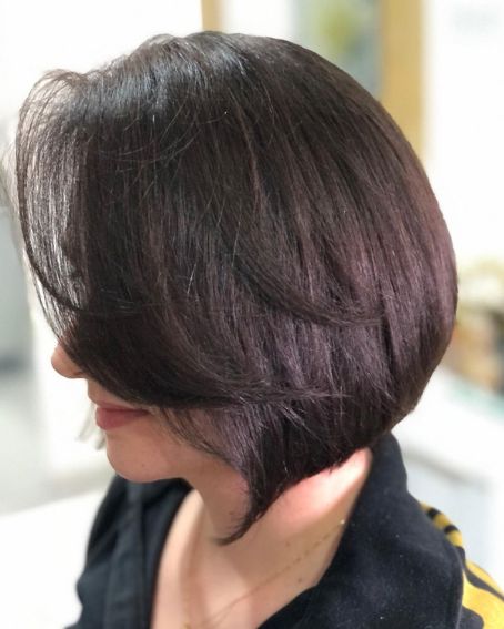 Short Bob Haircut to Hide Sagging Jowls