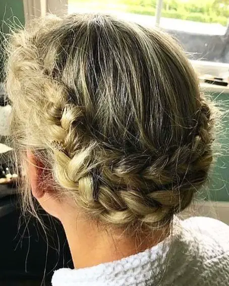 The Halo Crown Braid And Puff