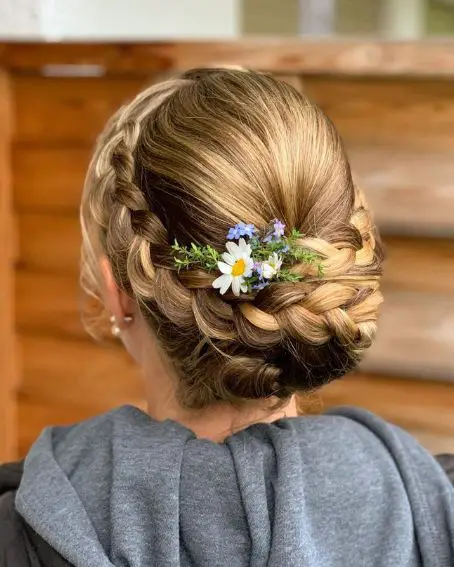 Thickly Braided Updo