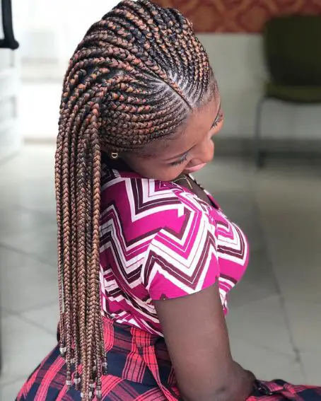 Beaded Straight Back Cornrows