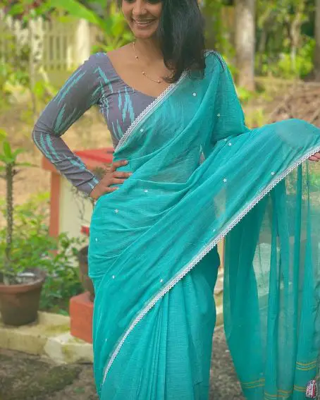 Pachampally Saree Blouse With Full-length Sleeves