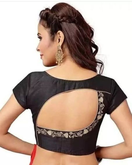 Eye Cut Classy Deep Neck Blouse Design