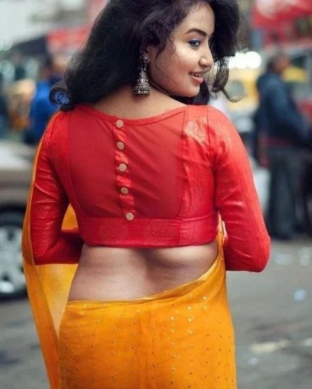 Sheer Back On Silk Saree Blouse Back Neck Design