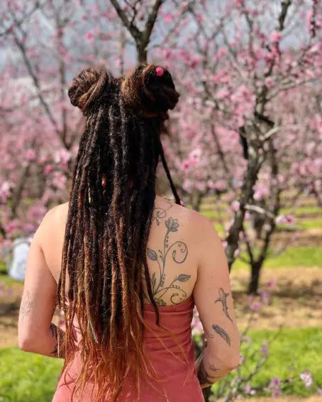 Curly Space Buns Baddie Hairstyle