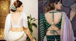 20 Latest Classy Deep Neck Blouse Design