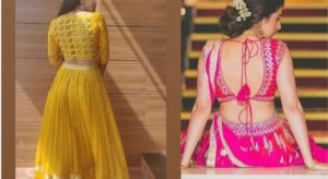 Top 20 Half Saree Blouse Neck Designs