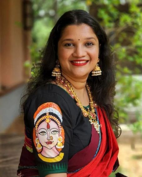 Bharatanatyam Hand-painted Blouse Design