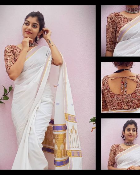 Kerala Saree Blouse Design Front And Back