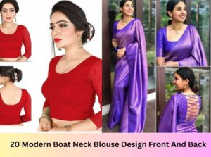 Modern Boat Neck Blouse Design Front And Back