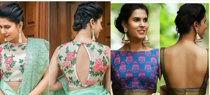Boat Neck Blouse Designs Front And Back