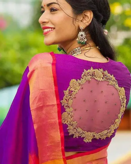 20 Traditional Blouse Back Neck Designs
