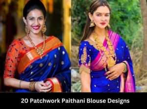 Patchwork Paithani Blouse Designs