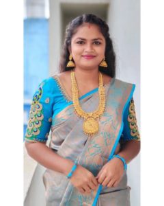Wedding Aari Work Blouse Hand Embroidery Design in Gold Raw Silk