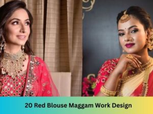 Red Blouse Maggam Work Design