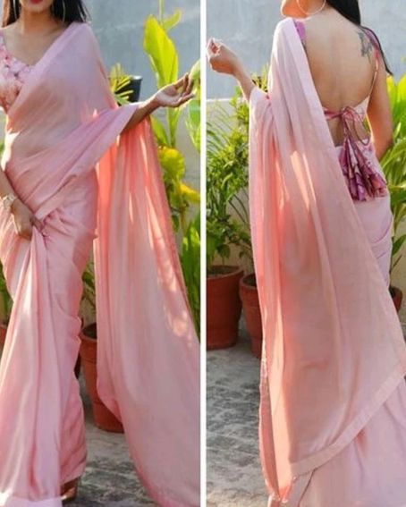 Sleeveless Silk Saree Blouse Design Front And Back