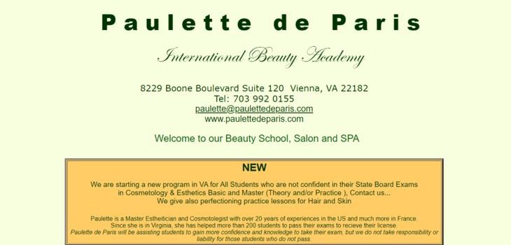Paulette de Paris International Beauty Academy In Northern Virginia