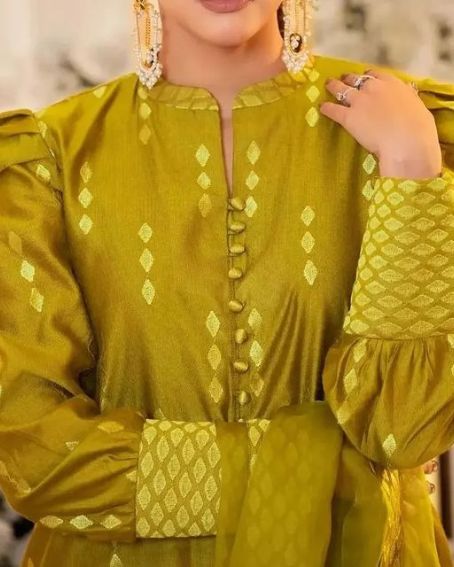 Beautiful Kurti with Fluffy and Cuff Sleeves