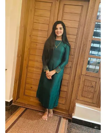 Bottle Green Handwork Kurti