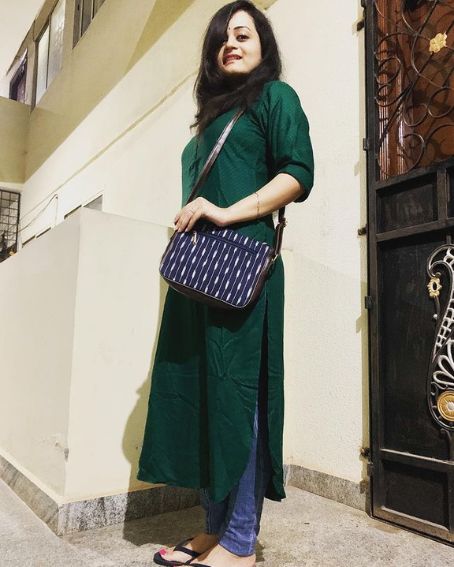 Classy Green Kurti with Blue Jeans