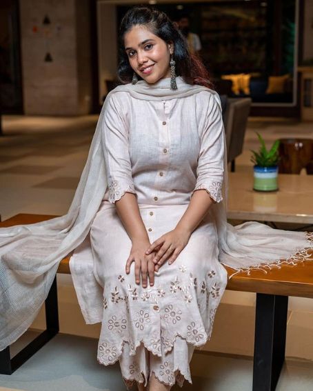Cutwork Style Hand Embroidery Kurti Design