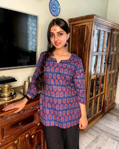 Hand Block Print Cotton Short Kurti