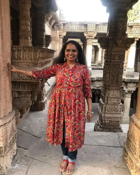 Intricate Design Print Front Slit Kurti