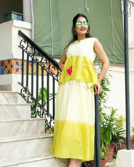 Lime Green Jacket-Style Kurti