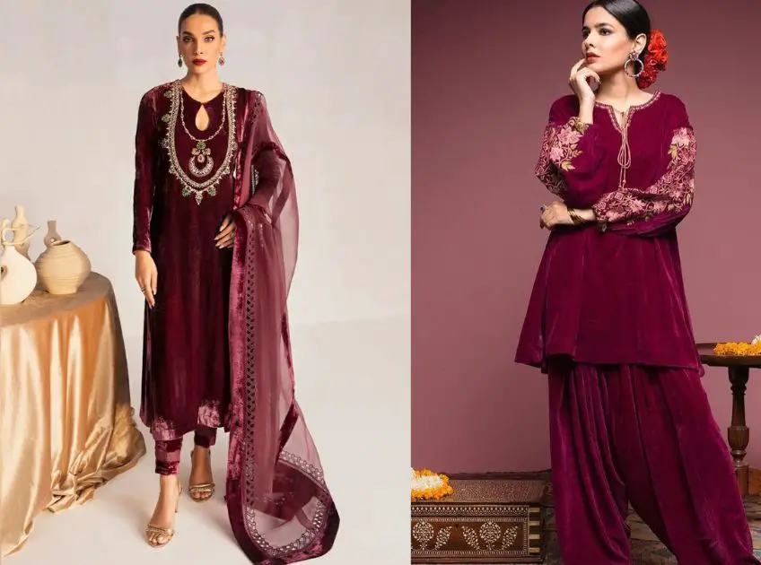 Heavy Velvet Kurti and Plazo Set – ThreadLooms