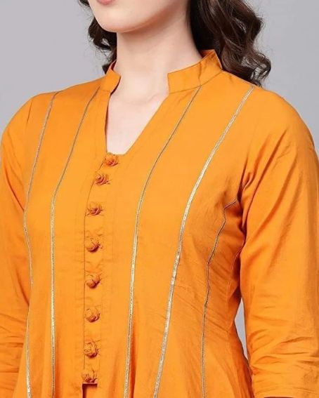 Nehru Collar Neck Design for Kurti