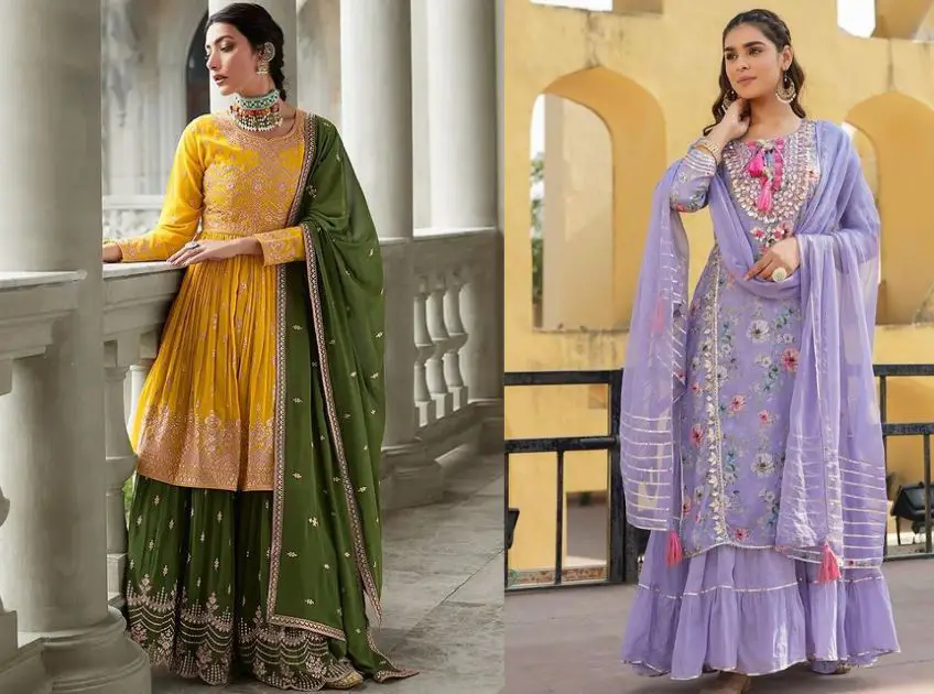 Pakistani Lehengas with Long Kurti