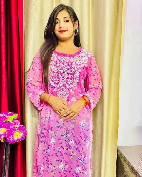 Printed Trendy Boat Neck Design for Kurti