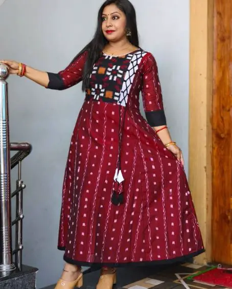 Sambalpuri Kurti with Side Threading Design