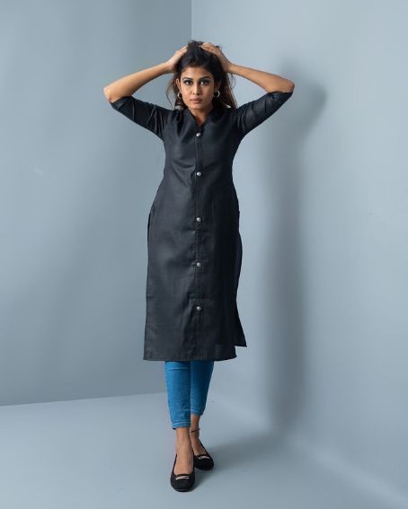 Shirt Model Knee Length Kurti