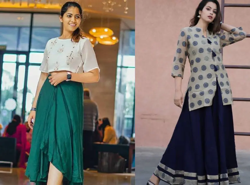 Short Kurti with Skirt Party Wear